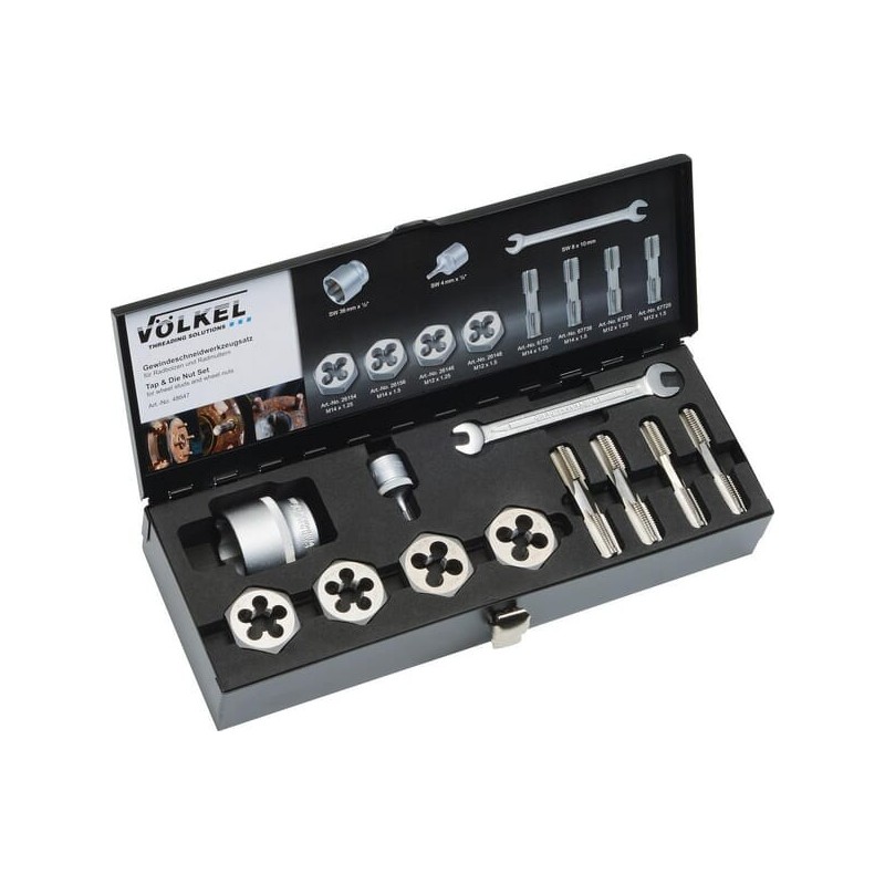 Tap and Hexagon die nut set - 48647VOL Tap and Hexagon die nut set - 48647VOL