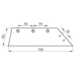 Lemiesz płużny RH,PHX - 506540430078121