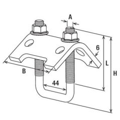 Beam clamp TKR 82 20x - 504366