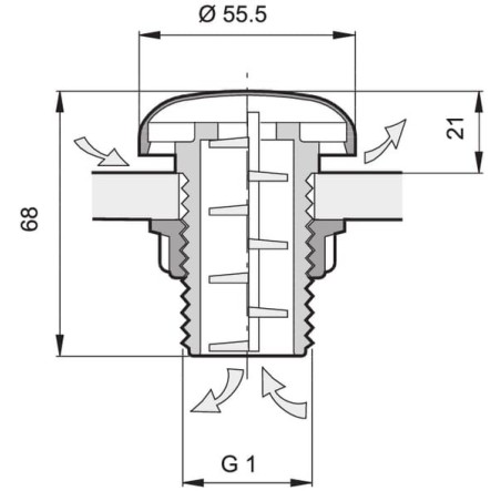 Entlüftungsventil f. Deckel - 504203