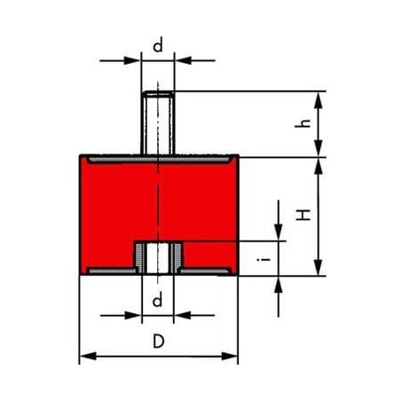 Vibration damper SS TYPE B - 5030B55RVS