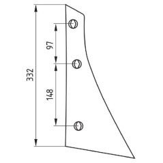 Breast plate right type 9 - 5040073256
