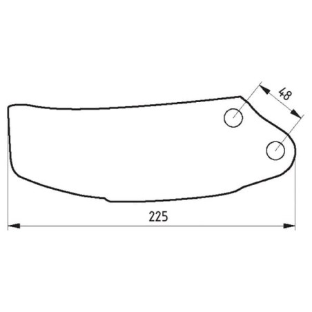 Rotavator blade left U 85 Unia - 51221500020010