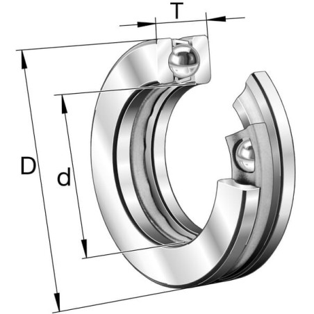 Thrustl ball bearing - 51101FAG
