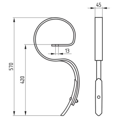 Ząb S45x10mm - 5110300500