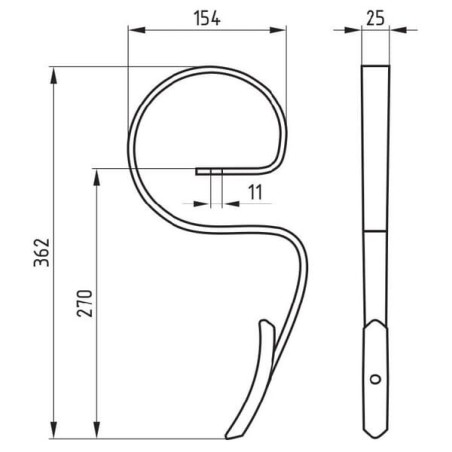 Spring tine universal with point Bagra - 51101312100020