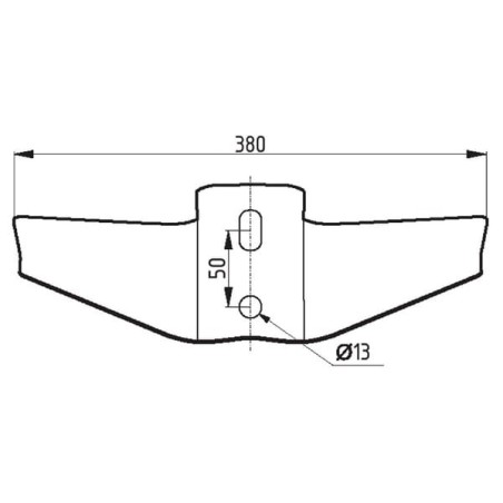 Wing share 300 x 6 mm without bolt - 5140A18