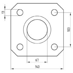 Sleeve cap for disc harrow diameter 67 - 52501236020160