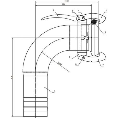 KKM 5 ZollBogen 90 stopniTülle - 5204090Z