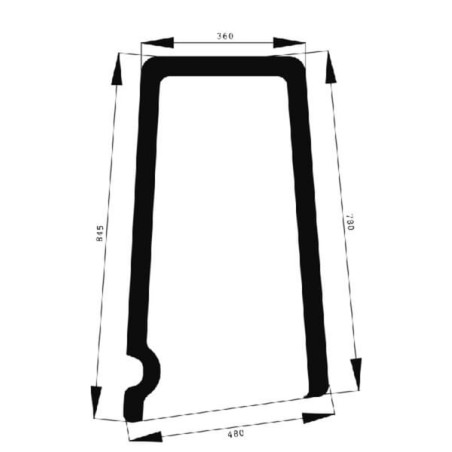 Side glass upper - 524810011200