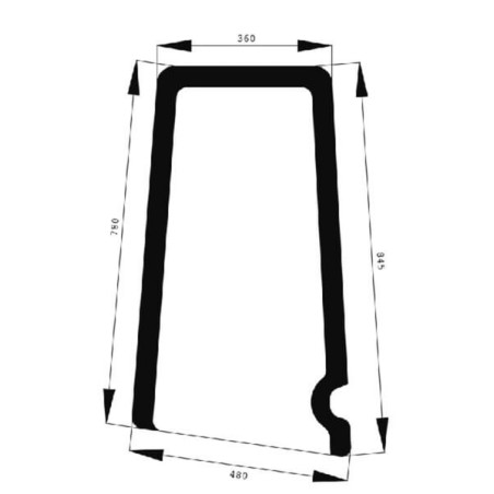 Side glass upper - 524810011210
