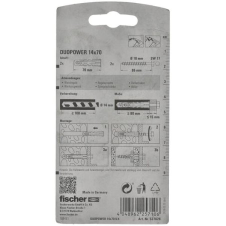 Plug Duopower 14x70 S 2pcs - 537666