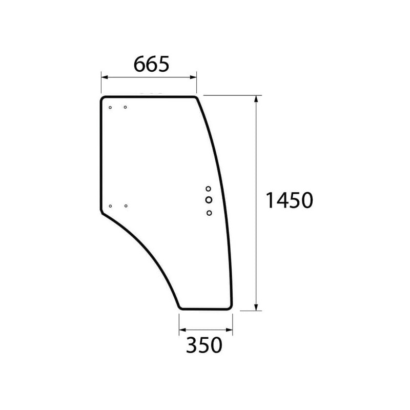 Door window right - 53369093N