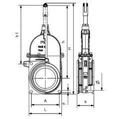Zasuwa flansza / flansza 5 cal., RIV10 Perla - 5377RIV1050000