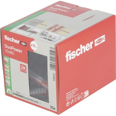 Dübel Duopower, 10x80, Box, 25 Stck - 538252