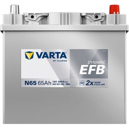 Batterie 12 V 65 Ah 650 A N65 VARTA Dynamic EFB - 565501065
