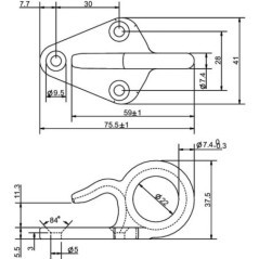 Haczyk do plandeki oczko - 570004KR