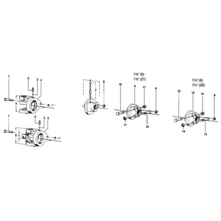 Piasta 1.3/8-6 M10 R60 - 572602