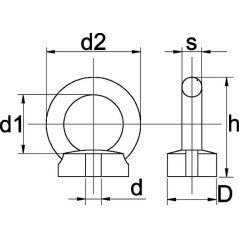 Eye nut M20 - 58220