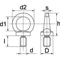 Eye bolt M14 - 58014