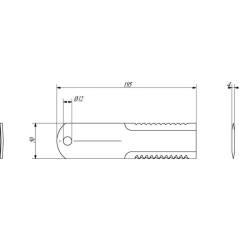 Straw chopper knife - 600256N