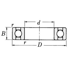 Łożysko kulkowe zwykłe 20x42x12 mm gopart - 6004ZZGP
