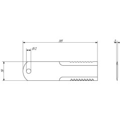 Serrated chopper blade - 600310Z