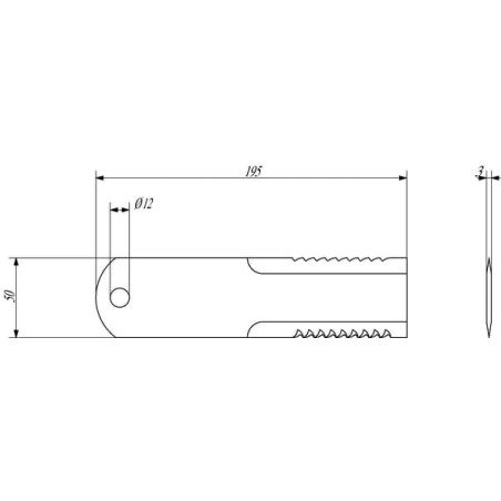 Gegenmesser gezahnt - 600310Z