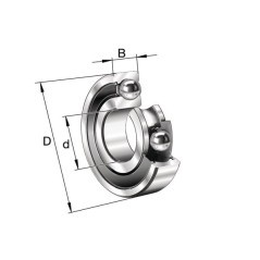 Łożysko kulkowe zwykłe 17x35x10 mm INA/FAG - 60032RSC3