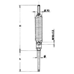 Siłownik hydrauliczny 6 cali ze sprężyną typu 3 - 6008800