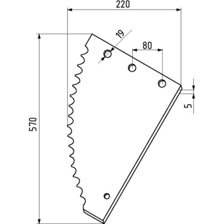 Futtermischwagenmesser lang - 60103504N