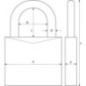 Messing-Vorhängeschloss Typ 60 40mm, Abus - 6040ABUS Messing-Vorhängeschloss Typ 60 40mm, Abus - 6040ABUS
