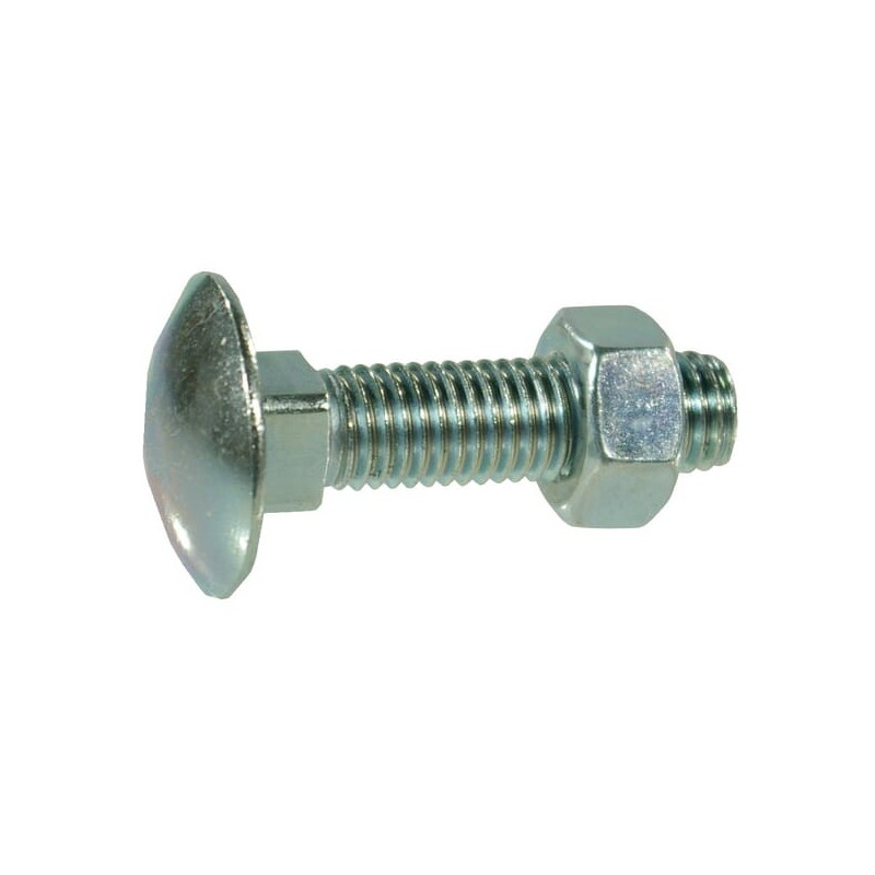 Śruba zamkowa DIN603 M8x65 mm z nakrętką, ocynk kl. 4.6 Kramp - 603865