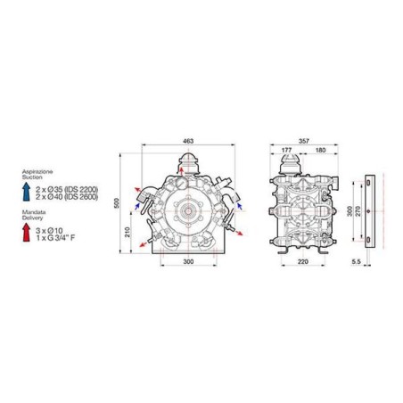 Pompa wysokociśnieniowa przeponowo tłokowa IDS 2600 MM - 61120001
