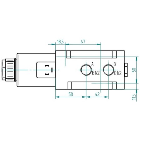 Shuttle valve 6/2-1/2-12 VDC - 6212AK10141