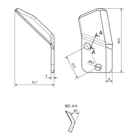 Futtermischwagenmesser RH - 631189