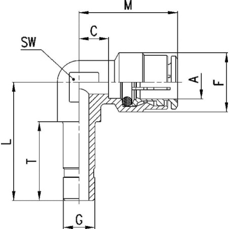 Szybkozłącze kątowe - 655544