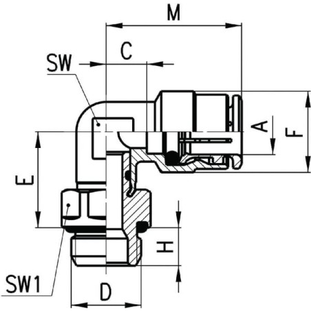 Push-in fitting 6552 8 mm 1/8 inch - 6522818