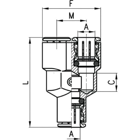 Push-in fitting - 65608