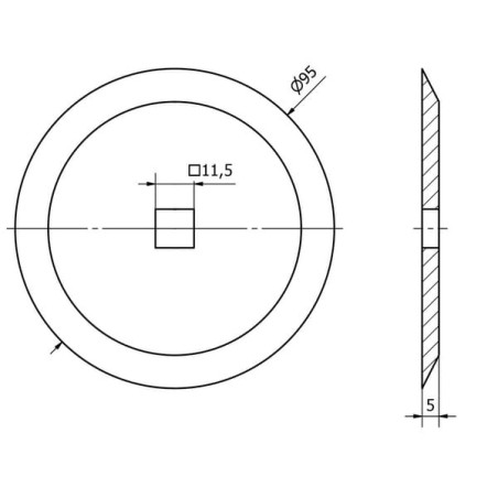 Cutting disc diameter 95x5mm 11,5x11,5 - 65598N