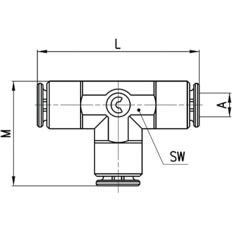 T-push-in fitting - 65403