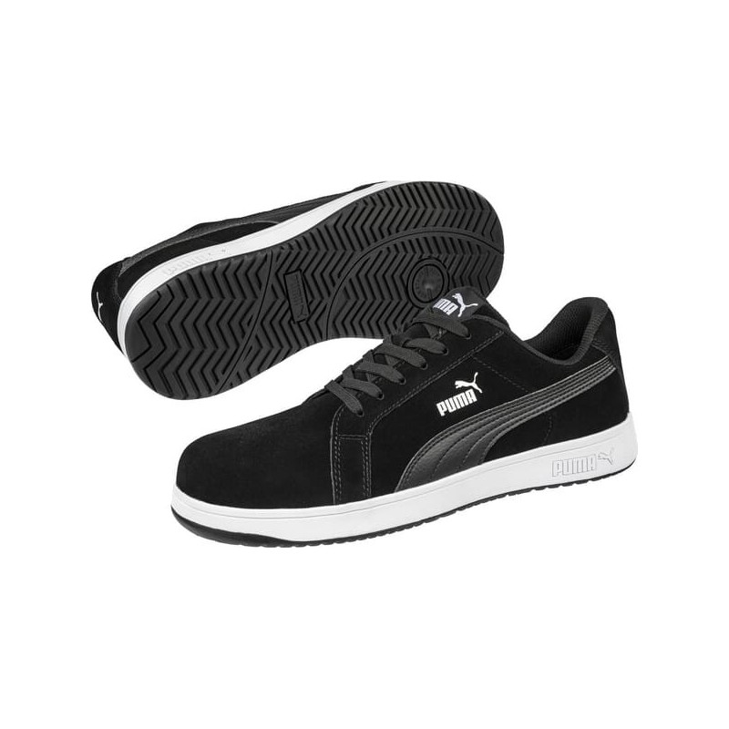 Iconic suede black low 45 - 64001045