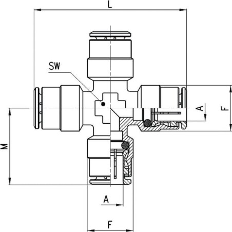 Push-in fitting - 66004CAM