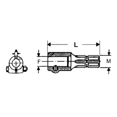 Extensionclamp 13/8-6 both - 6710154