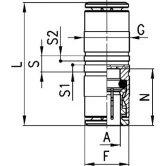 Push-in fitting - 65808CAM