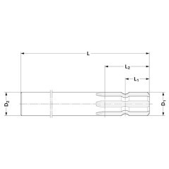 Splined shaft 450L 13/8 1-side - 6735451KR