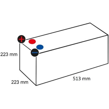Battery 12V 180Ah 1400A Kramp - 680011140KR
