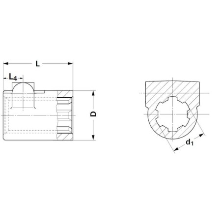 Semi-finished splined hub - 6740155AKR