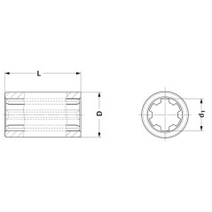 Profilbuchse 1 3/4 100mm - 6740121KR