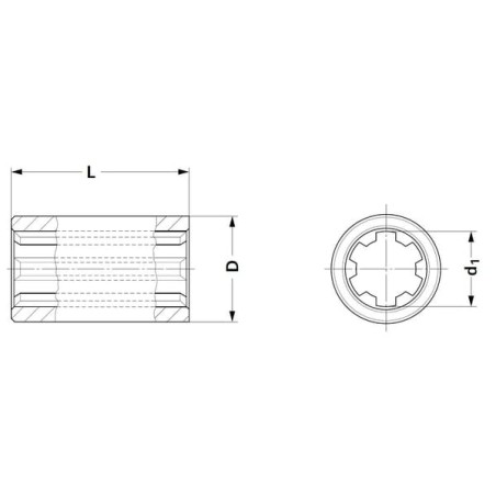 Profilbuchse 65L 1.3/8-6 - 674010065KR